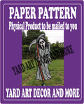Halloween Grim Reaper with Blade yard sign Paper Pattern