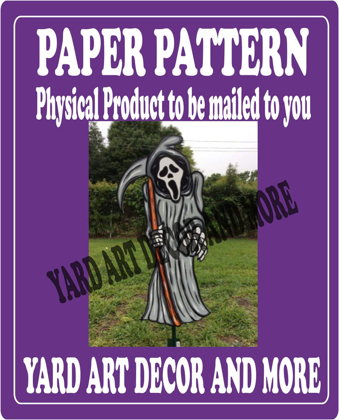 Halloween Grim Reaper with Blade yard sign Paper Pattern