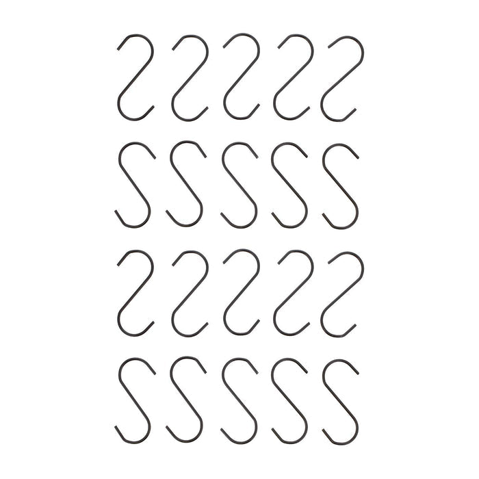 7Penn Black S Hooks for Hanging Pots and Pans, 20-Pack – Plant Hooks, Closet Hooks, Kitchen Hooks – Hanging Hook 20pk