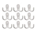 9Pcs Coat Hooks, Heavy Duty Wall Mounted Coat Hooks, Decorative Dual Hook Towel Holder Rack, Retro Double Hook Utility Rustic Hooks Hanger for Coat, Scarf, Bag, Towel, Key, Hat, Home Organizer