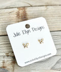 CZ Butterfly Stud Earrings