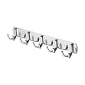 E-UNIONA Stainless Steel Wall Mounted 5 Double-Hook Organizer Rack Heavy Duty Robe Coat Clothes Hat Hanger Organizer Rack