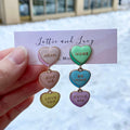 Enamel Conversation Heart Earrings