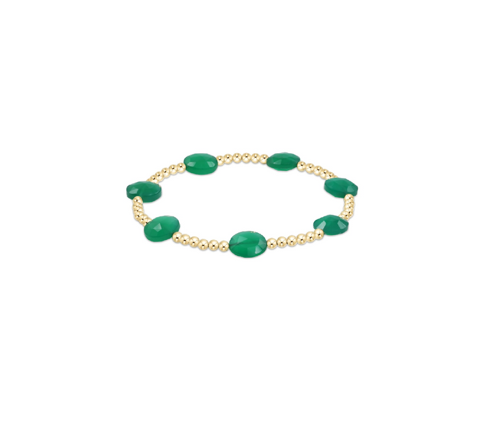 Enewton - Admire Gold 3mm Bead Bracelet - Green Onyx - Findlay Rowe Designs