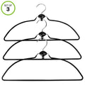 Evelots Hangers Cascading-Swivel-Blouse/Shirt/Pants-Non Slip Rubber-Metal-Set/3
