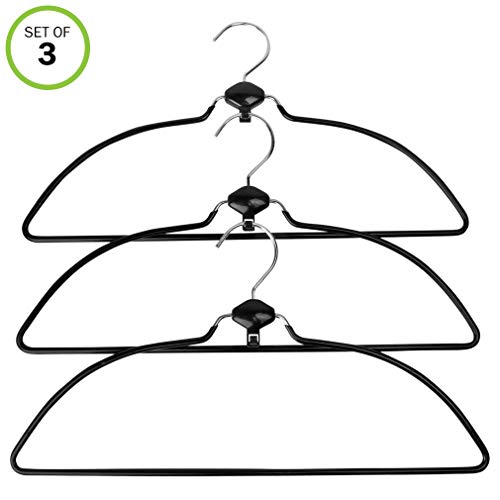 Evelots Hangers Cascading-Swivel-Blouse/Shirt/Pants-Non Slip Rubber-Metal-Set/3