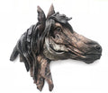 Extra Large Wall Mount Horse Head Stallion Cold Cast Bronze Sculpture Statue Art