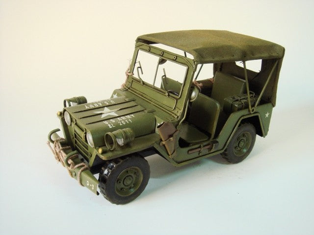 Green 1940 Willy`s Overland Jeep - Collectible Models USA ARMY Hand Made