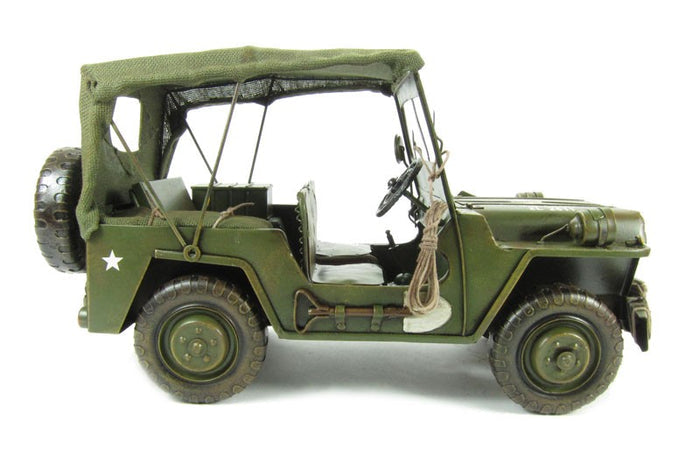 Green 1940 Willy`s Overland Jeep - Collectible Models USA ARMY Hand Made