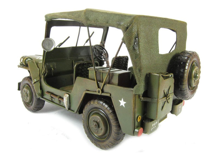 Green 1940 Willy`s Overland Jeep - Collectible Models USA ARMY Hand Made