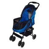 HAPPY TRAILS NO ZIP PET STROLLER - BLUE, Strollers - Bones Bizzness