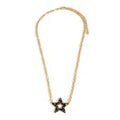 Jet Petite Chain Link Necklace With Enamel Star Pendant