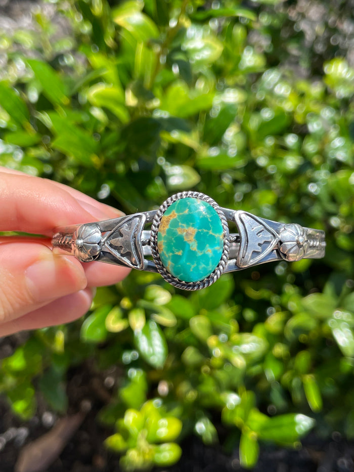 Kingman Turquoise Cuff Bracelet | 925 Sterling Silver D148