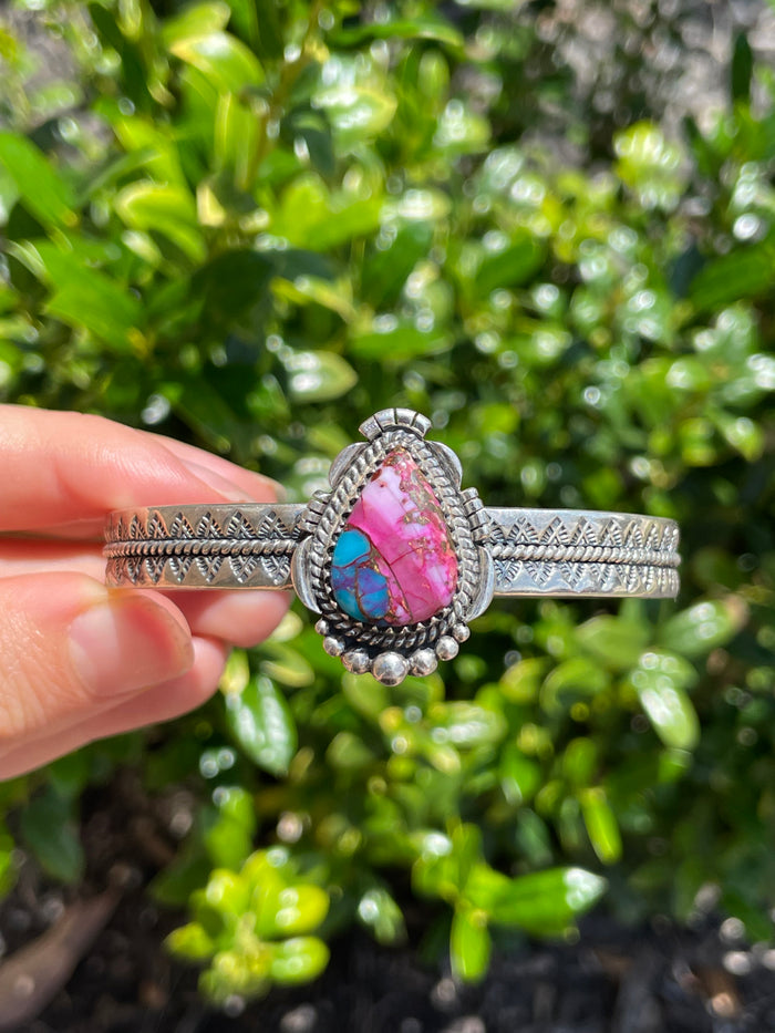 Kingman Turquoise Cuff Bracelet | 925 Sterling Silver D148