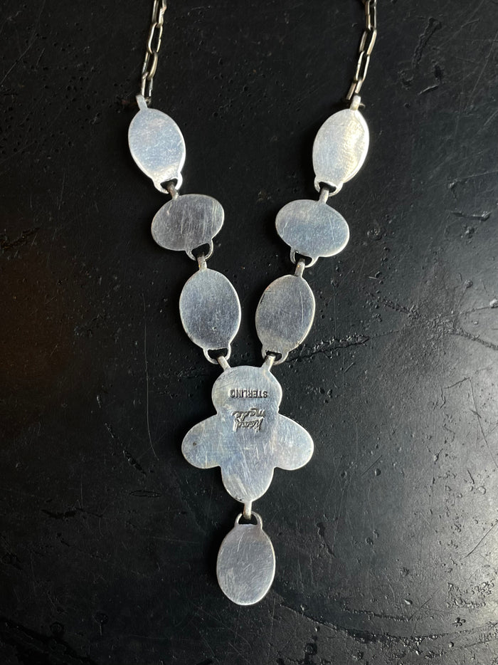 Kingman Turquoise Drop Necklace | 925 Sterling Silver E632