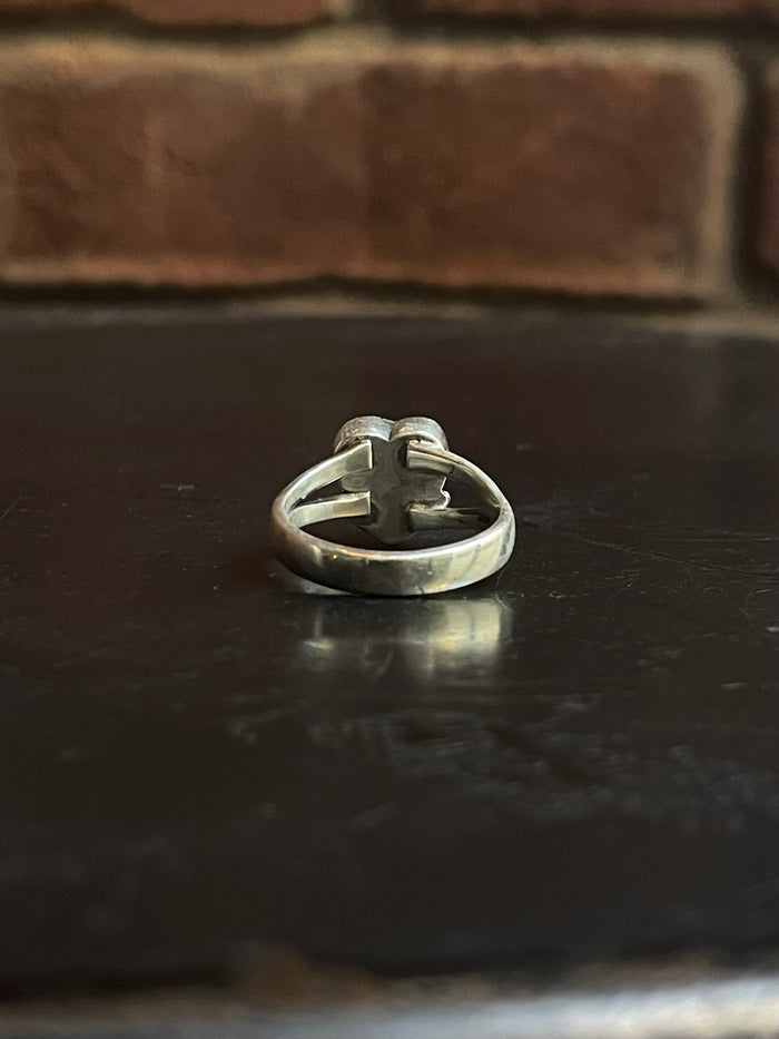 Kingman Turquoise Heart Ring | Sterling Silver | Size 6 G383
