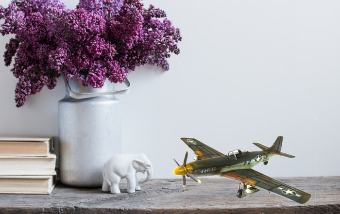 Metal Sculpture 1943 GREY MUSTANG P51 Plane Airplane Classic Artwork Figurine