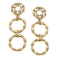 Metal Tone Loop Drop Earrings