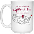 Minnesota Maine The Love Between Mother And Son Mug - Mug Teezalo
