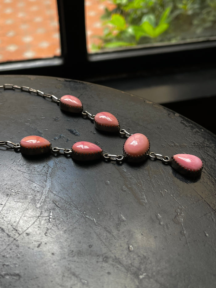 Pink Conch Necklace | 925 Sterling Silver E982