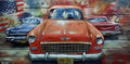 Rustic Metal Car Wall Mount Art painting Home Decor 3-D Decoration Artwork
