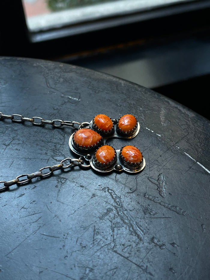 Spiny Oyster Naja Necklace | 925 Sterling Silver E356