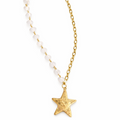 BELJOY starry beaded chain necklace with small sparkling beads and delicate design, perfect for elegant or casual wear.
