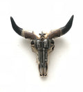 STEER LONG HORNS WALL MOUNTED  COW BULL SKULL COLDCAST BRONZE LONGHORN SCULPTURE