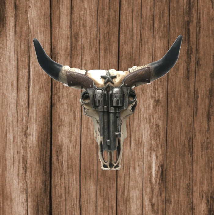 STEER LONG HORNS WALL MOUNTED  COW BULL SKULL COLDCAST BRONZE LONGHORN SCULPTURE