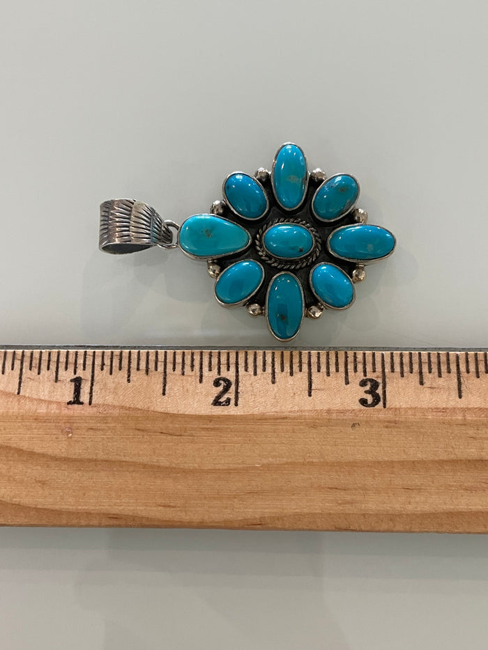 Turquoise Cluster Pendant | 925 Sterling Silver G725