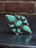 Turquoise Statement Ring Size 8 | Sterling Silver E859