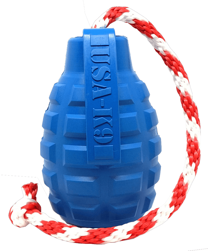 USA-K9 Grenade Rubber Dog Chew Toy | K9 Handler Reward Toy | USA Made