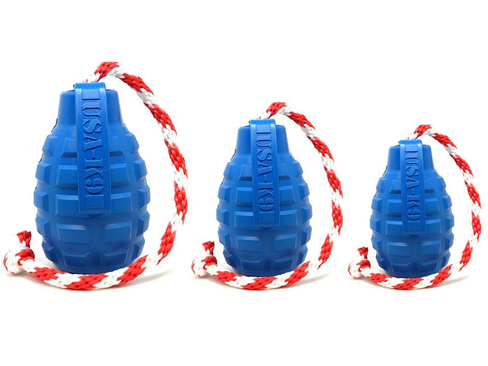 USA-K9 Grenade Rubber Dog Chew Toy | K9 Handler Reward Toy | USA Made